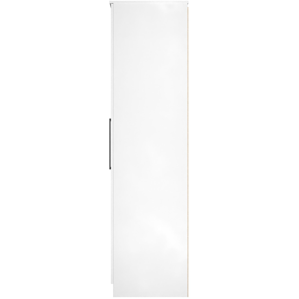 Crowndale Worcester 2 Door Matt Black and White Tall Wardrobe Ready Assembled Image 4