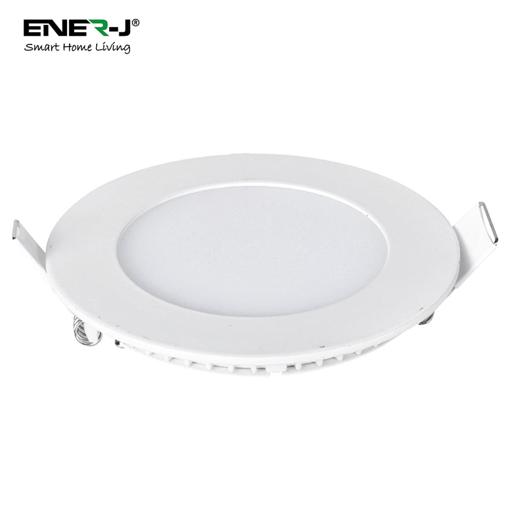 ENER-J 12W 4000K LED Panel Round Recessed Ceiling Downlight 4 Pack Image 4