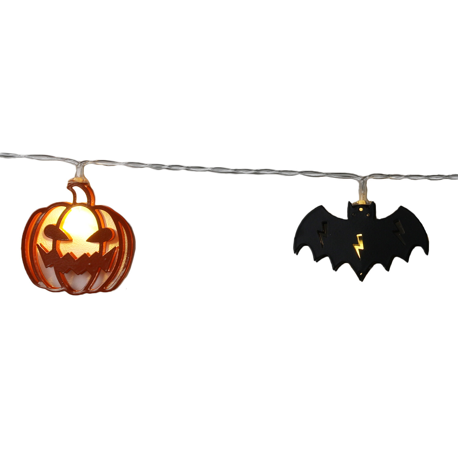 Pumpkin and Bat String Lights Image 2