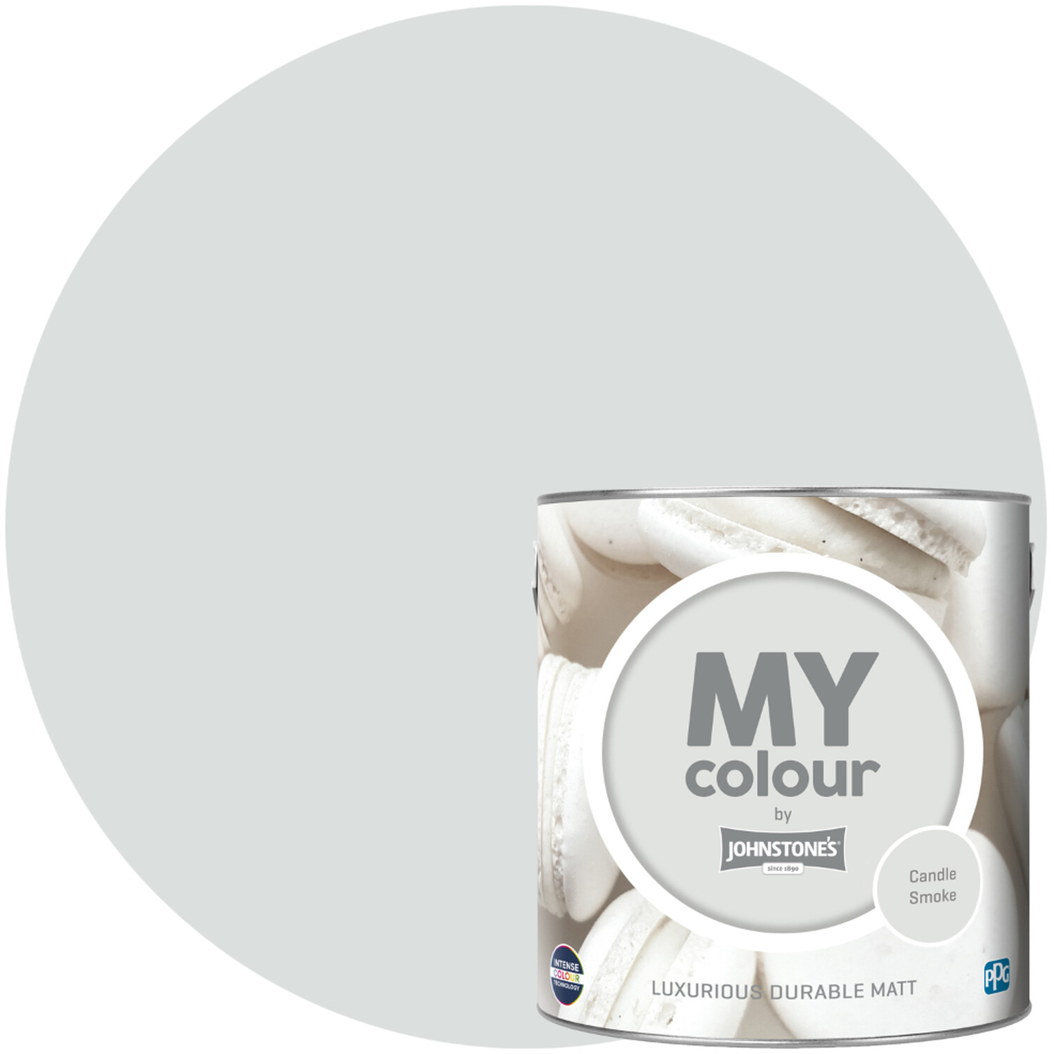 Johnstone's MY Colour Luxurious Durable Matt Paint Candle Smoke Image 1