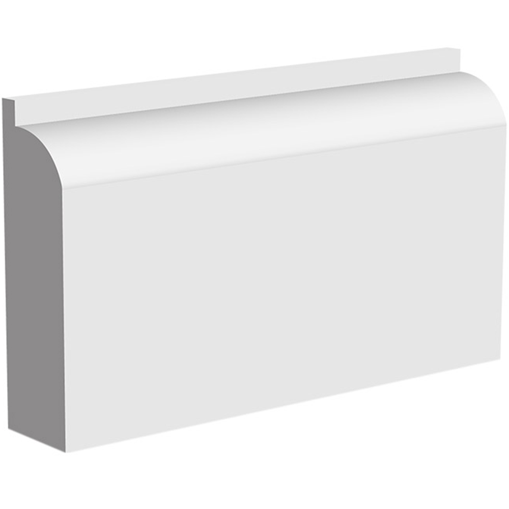 National Skirting White Bullnose II Primed Skirting Board 18mm 70 x 3040mm Image 1