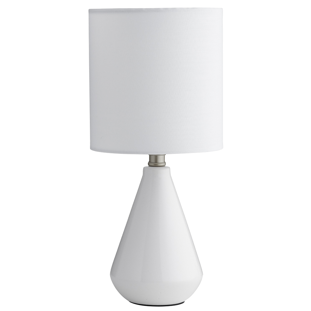 Wilko Cream Ceramic Table Lamp Image 1