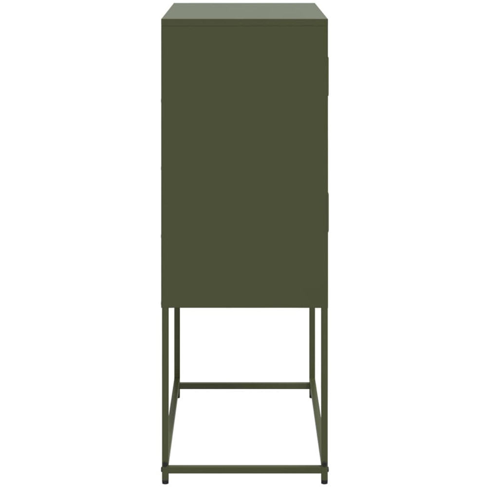 vidaXL 4 Door Olive Green Sideboard Image 7