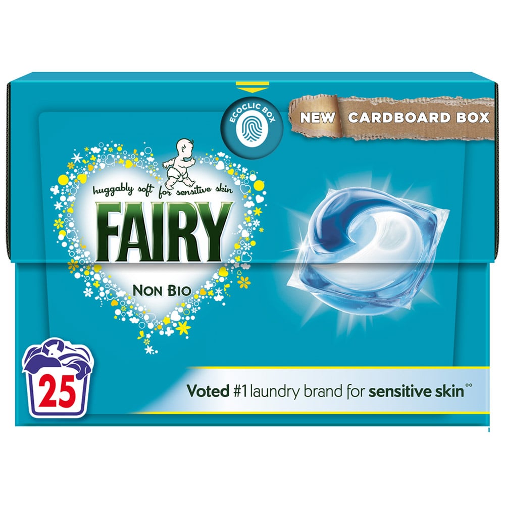 Fairy Non Bio Pods Washing Liquid Capsules 25 Washes Case of 4 Image 2