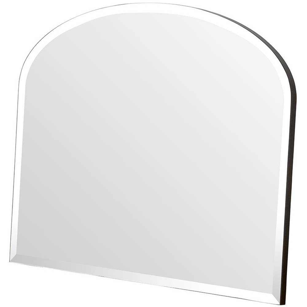Yearn Black Arch Bevelled Overmantle Mirror 91 x 69cm Image 1