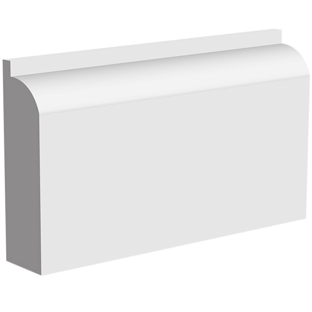 National Skirting White Bullnose II Primed Skirting Board 18mm 70 x 4200mm Image 1