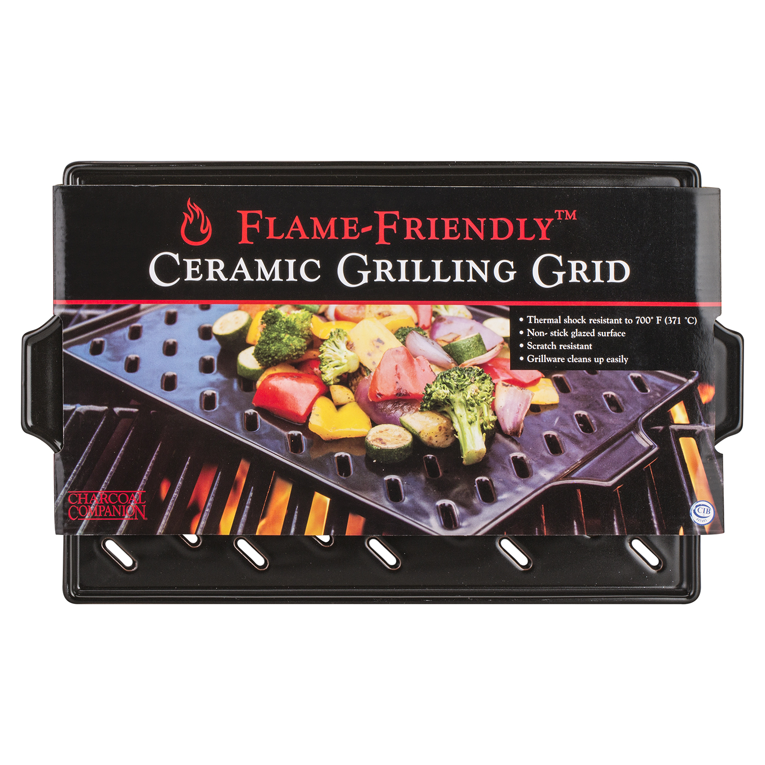 Charcoal Companion Flame-Friendly Ceramic Grilling Grid Image 3
