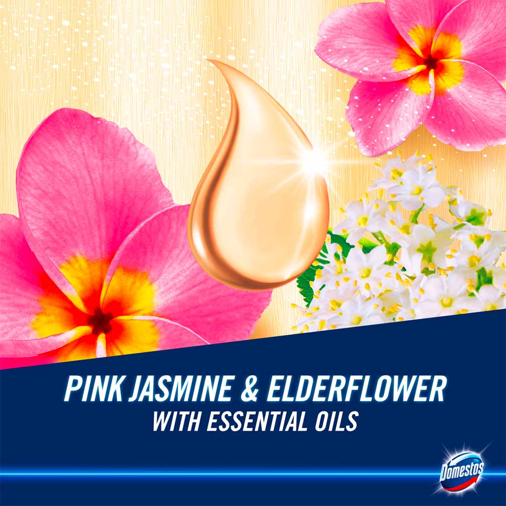 Domestos Aroma Lux Pink Jasmine and Elderflower Toilet Block 55g Image 3