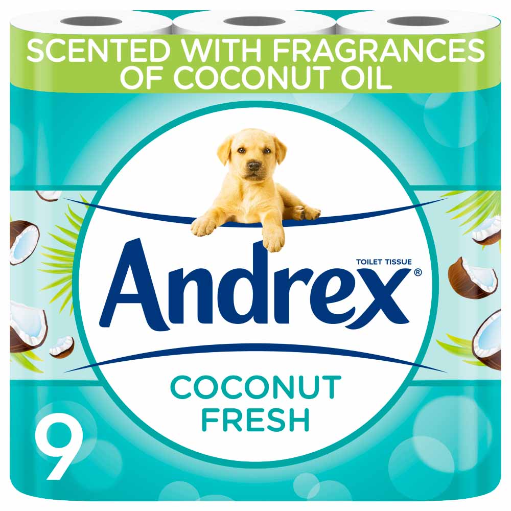Andrex Coconut Fresh Toilet Tissue 9 Rolls  - wilko