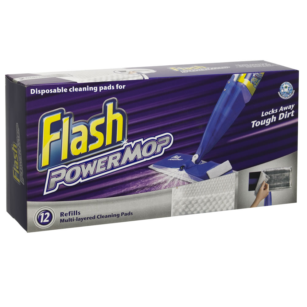 Flash Power Mop Multi-Layered Cleaning Pad        Refills 12pk Image
