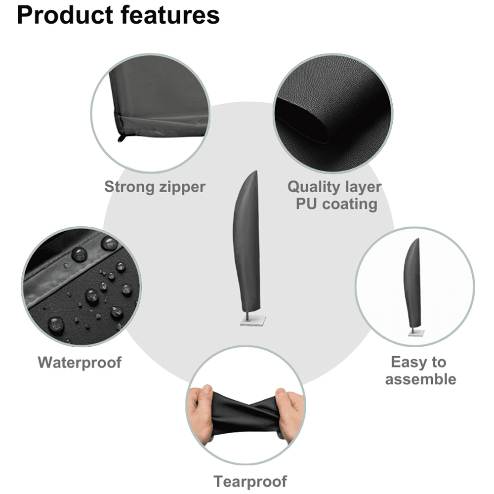 Home Source Duracover Jumbo Parasol Cover Image 4