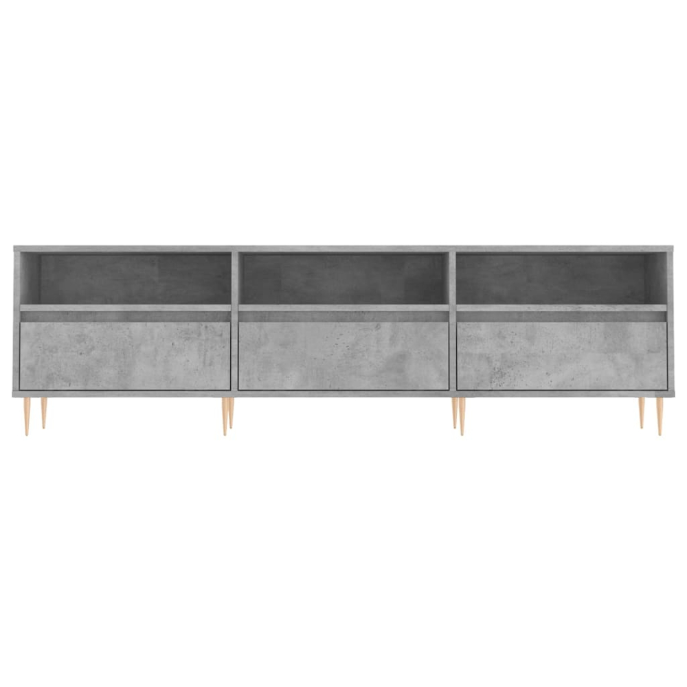 vidaXL 3 Drawer 3 Shelf Concrete Grey TV Cabinet Image 5