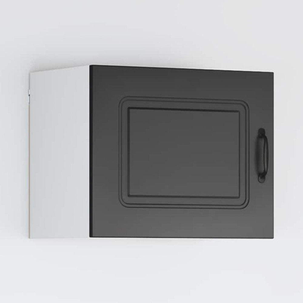 vidaXL Kalmar Single Door Black Wall Mounted Wide Kitchen Cabinet Set of 2 Image 1