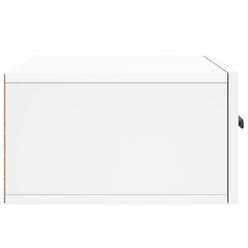 vidaXL Singe Drawer White Wall Mounted Bedside Table Image 7