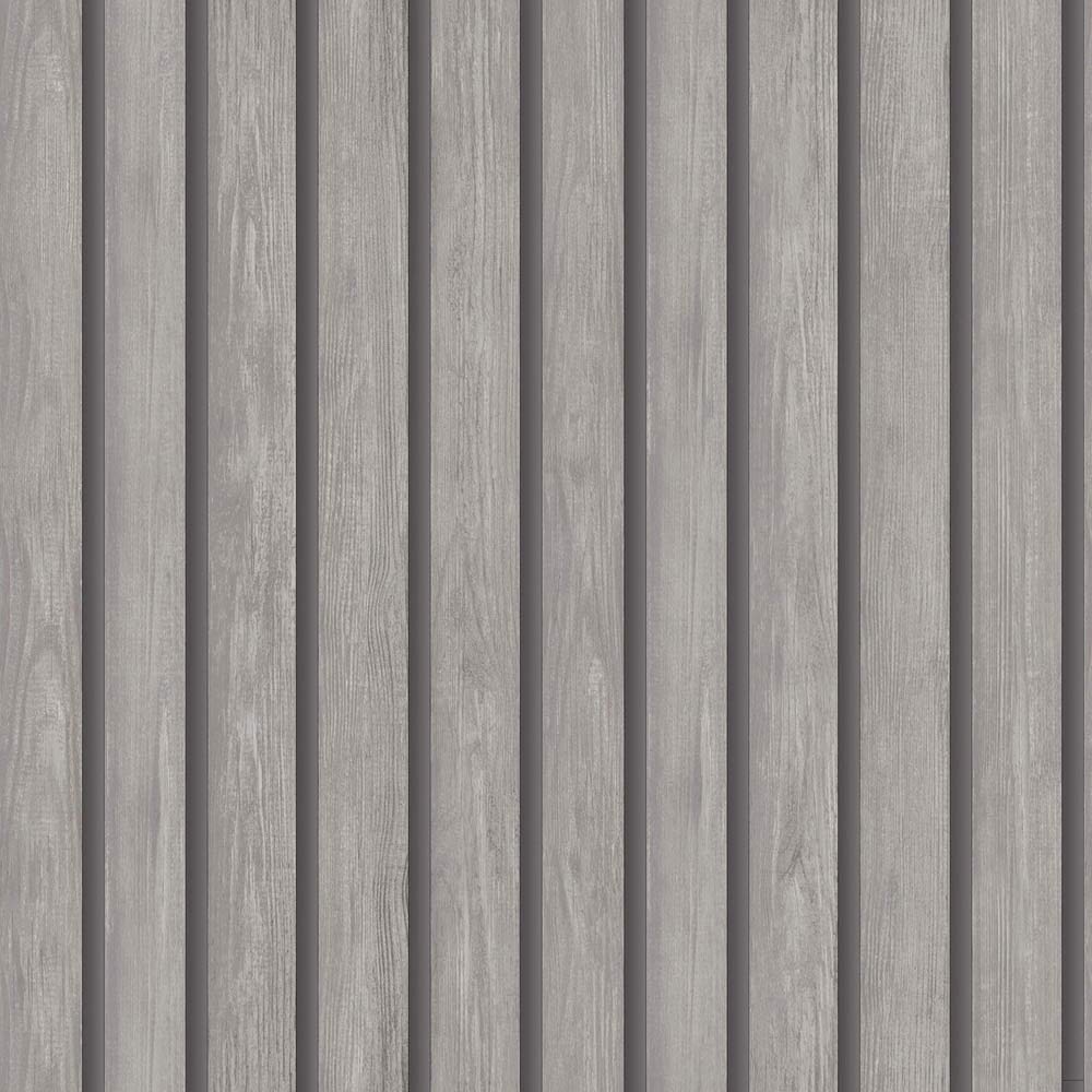 Holden Decor Wood Slat Grey Wallpaper Image 1
