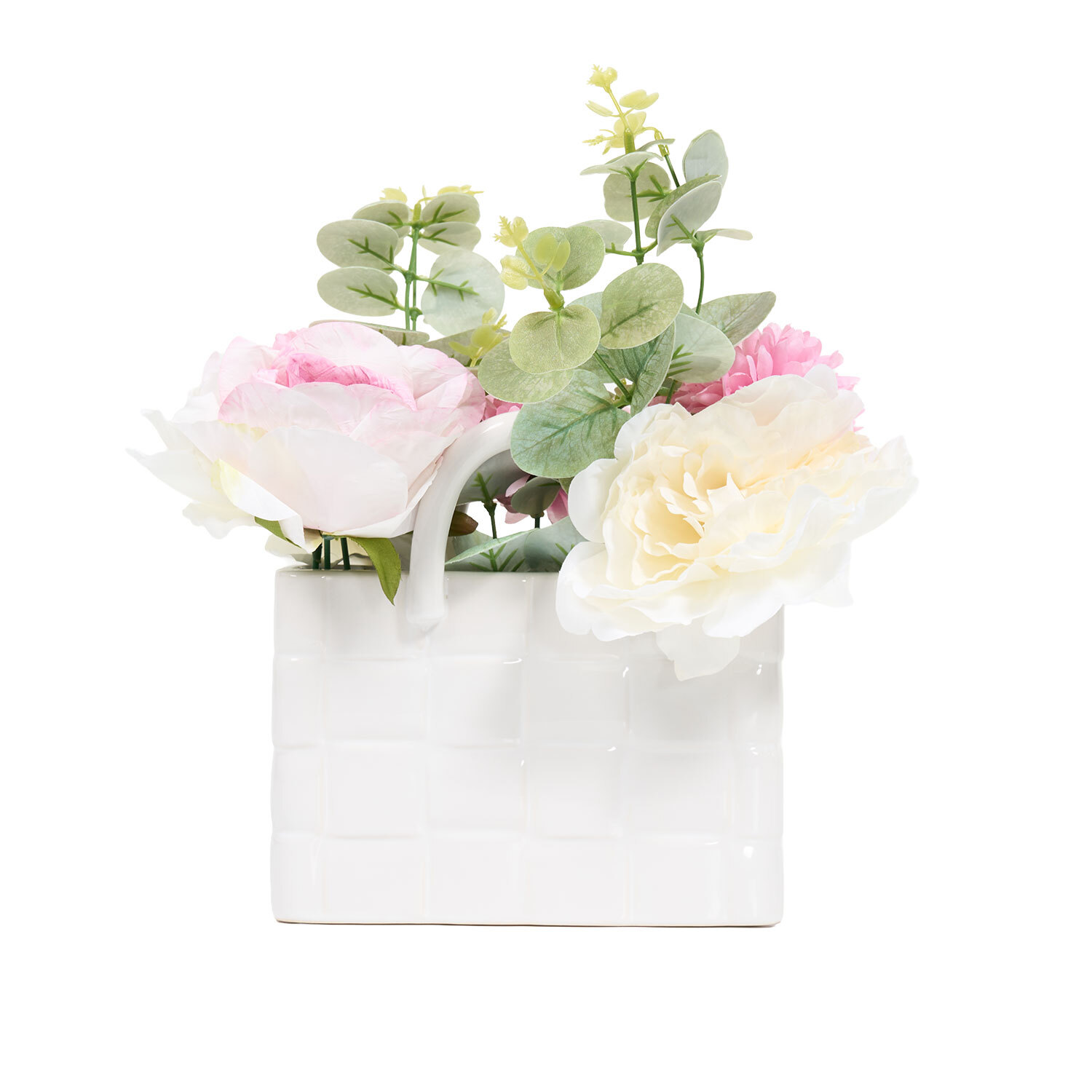 Handbag Vase Arrangement White Image 1