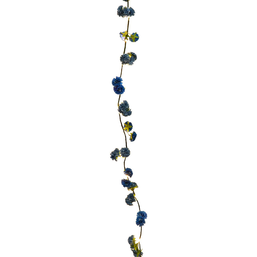 Blue Floral String Light - Blue Image 2