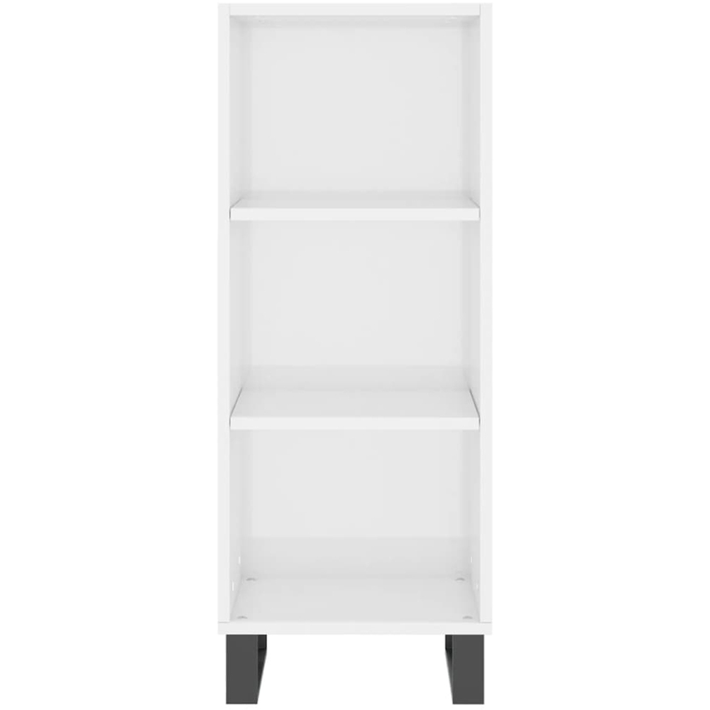 vidaXL 3 Shelf High Gloss White Sideboard Image 4