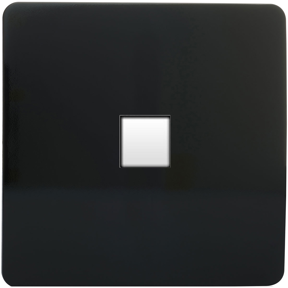 Trendi Switch 1 Gang RJ45 Cat 5e Piano Black PC Ethernet Socket Image 1