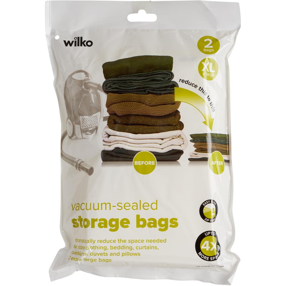 Wilko Extra Large Vacuum Sealed Storage Bags 2 pack Image 2