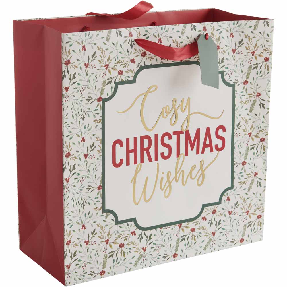 Wilko Extra Large Cosy Christmas Gift Bag Image 1