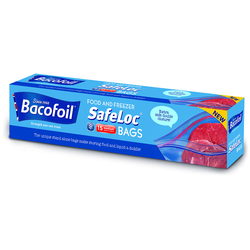 Bacofoil SafeLoc Bags Medium x15 Image