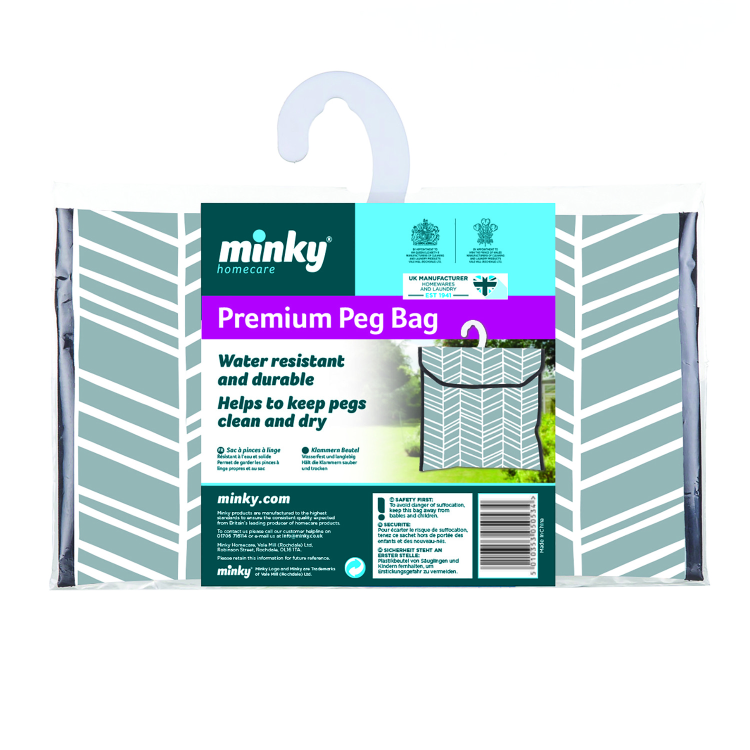 Minky Premium Peg Bag Image 1