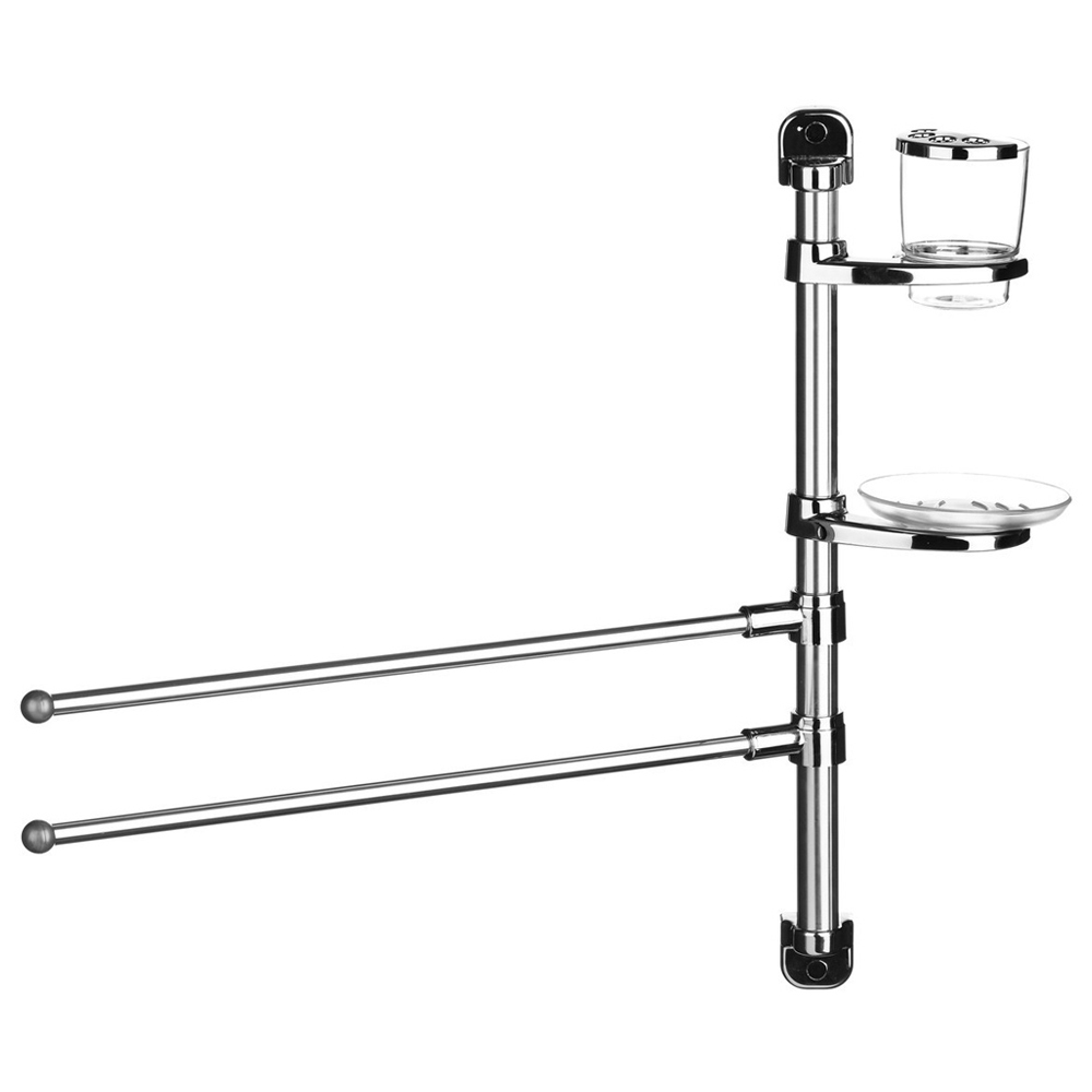 Premier Housewares Wall Mountable 2 Tier Towel Rail Image 1