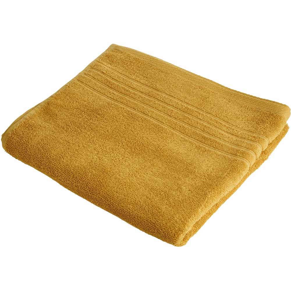 Wilko Mustard Bath Towel Image 1