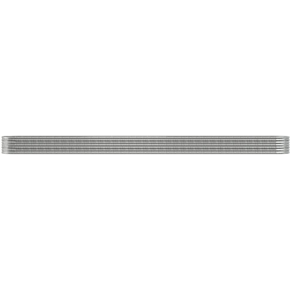 vidaXL Silver Galvanised Steel Raised Garden Bed 440 x 80 x 36cm Image 2