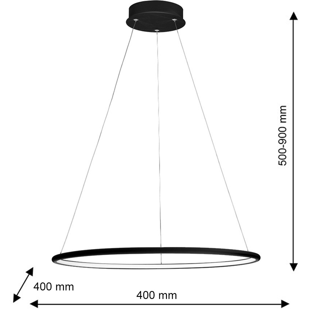 Milagro Orion Black LED Pendant Lamp 230V Image 6