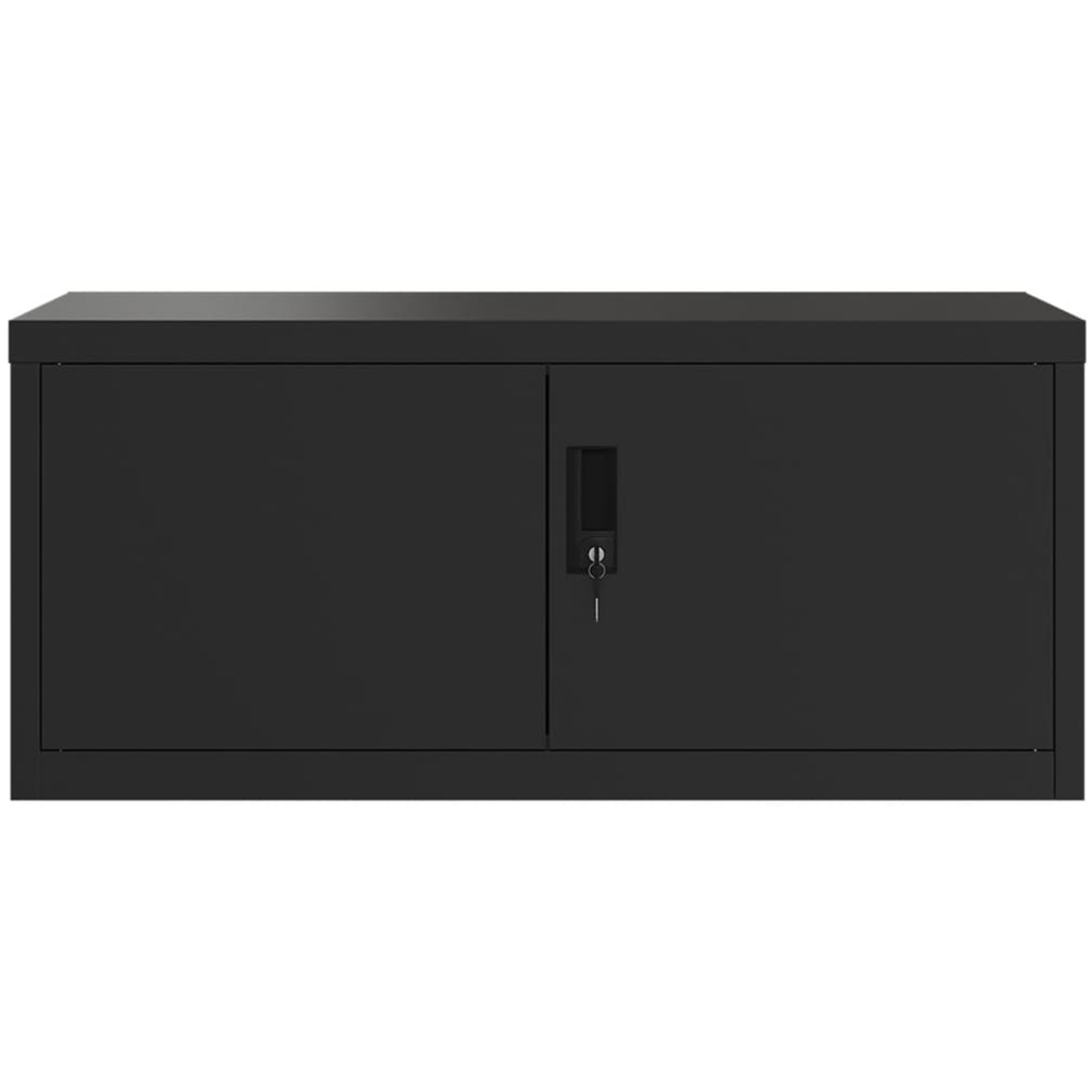 vidaXL 2 Door Black Steel Filing Cabinet Set of 2 Image 4