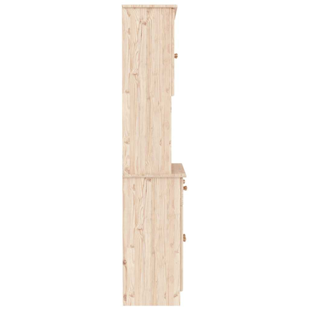 vidaXL 4 Door 2 Drawer Single Shelf Solid Pine Wood Highboard Image 7