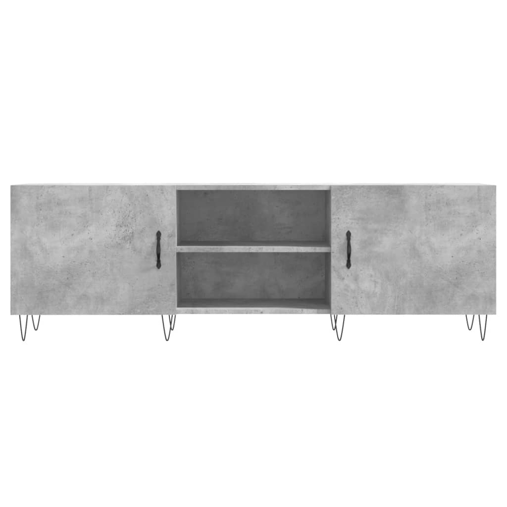 vidaXL 2 Door 2 Shelf Concrete Grey TV Cabinet Image 5