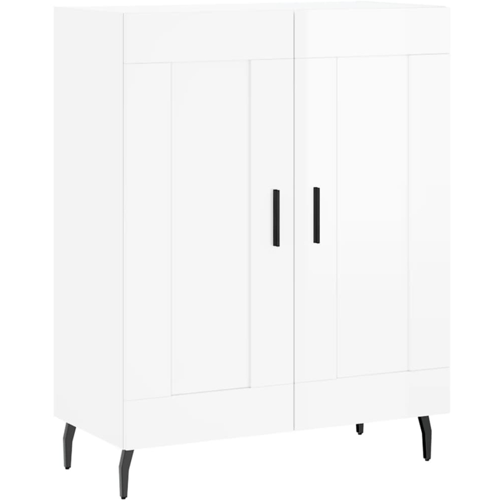 vidaXL 2 Door High Gloss White Sideboard Image 2