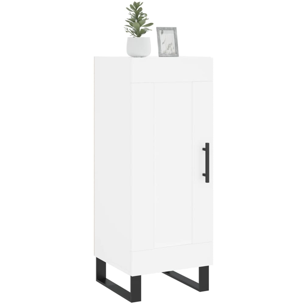 vidaXL Single Door White Sideboard Image 3