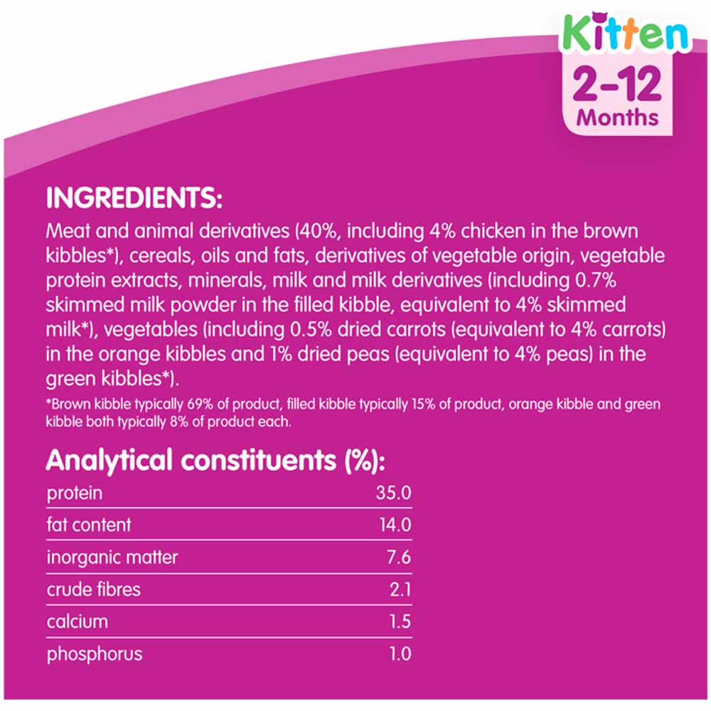 Whiskas Kitten Complete Dry Cat Food Biscuits Chicken 2kg Wilko