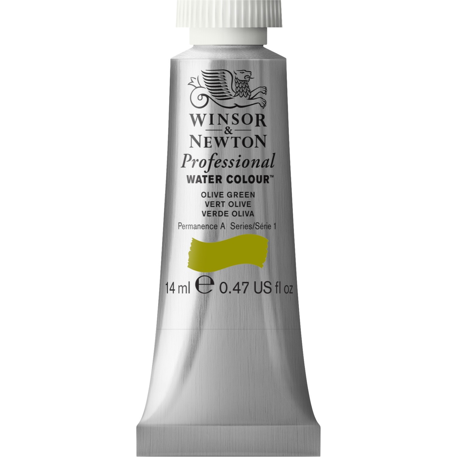 Winsor and Newton 14ml Professional Watercolour Paint - Olive Green Image 1