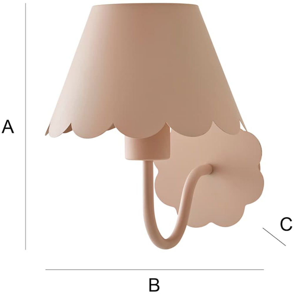 ValueLights Hallie Pink Scallop Rechargeable Wall Light 2 Pack Image 8