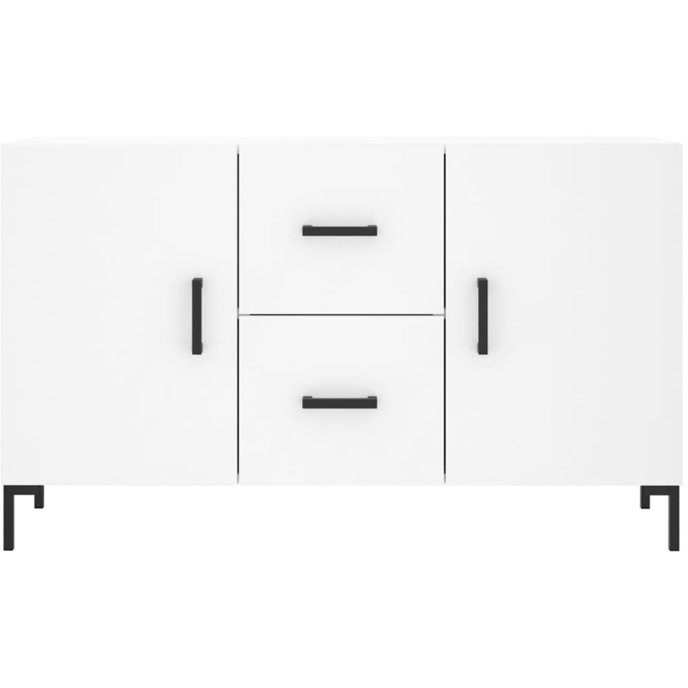 vidaXL 2 Door 2 Drawer White Sideboard Image 6