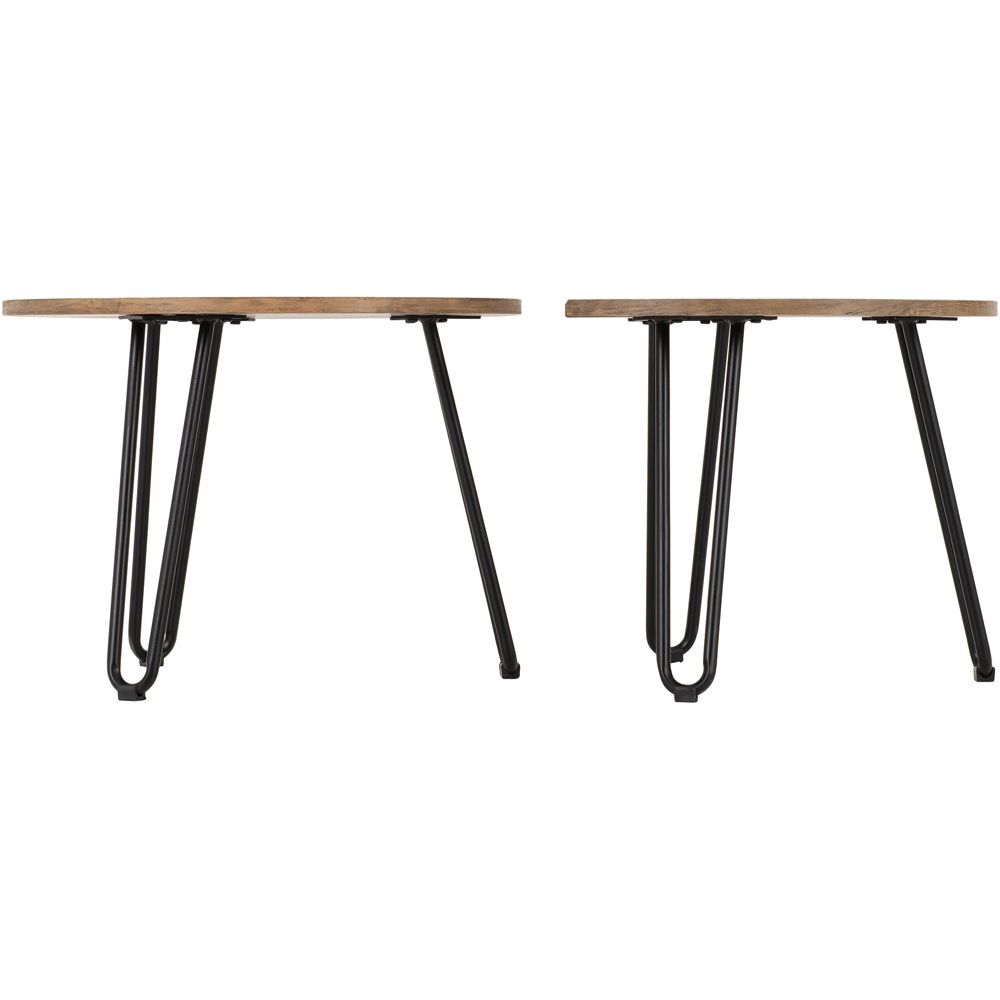 Seconique Athens Medium Oak Effect Nest of Coffee Tables Set of 2 Image 4