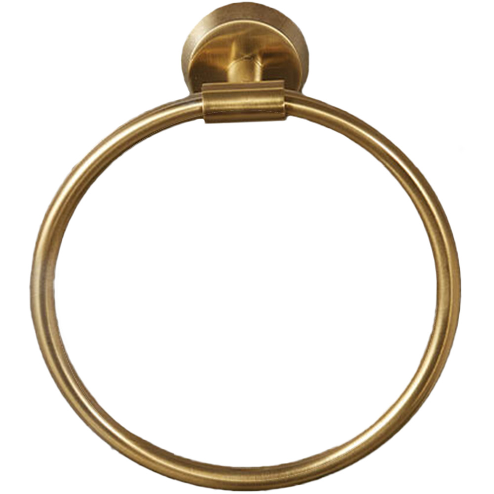 Brushed Gold Towel Ring Image 2