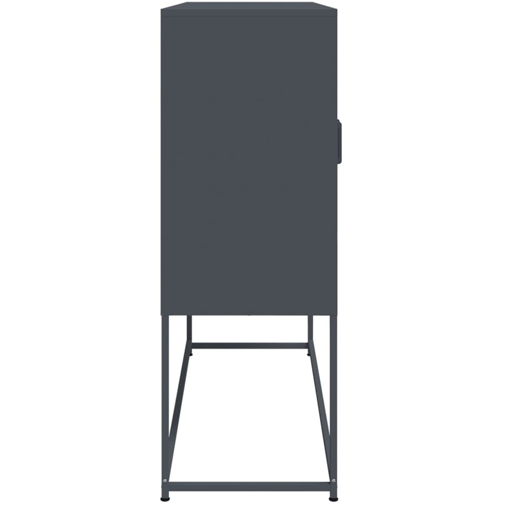 vidaXL 3 Door Anthracite Steel Highboard Image 7