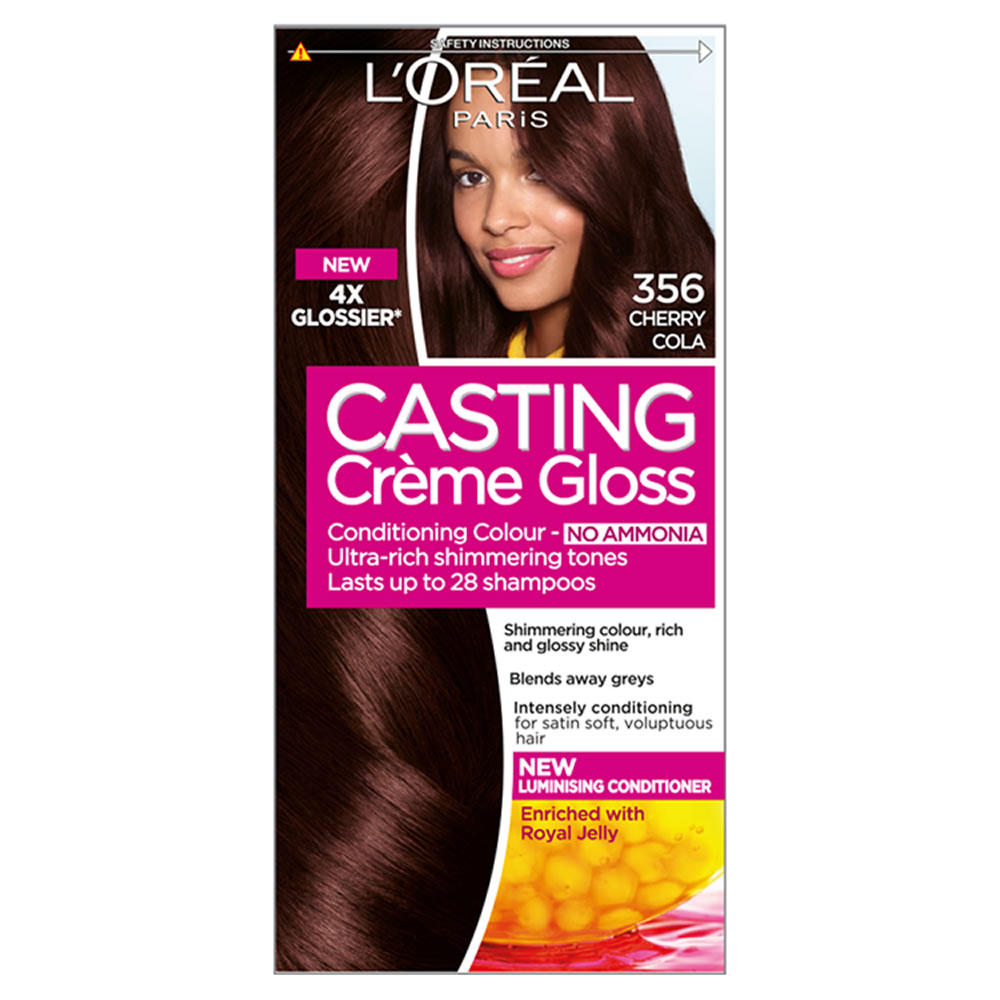 L'Oreal Paris Casting Creme Gloss 356 Cherry Cola Dark Brown Semi Permanent  Hair Dye | Wilko