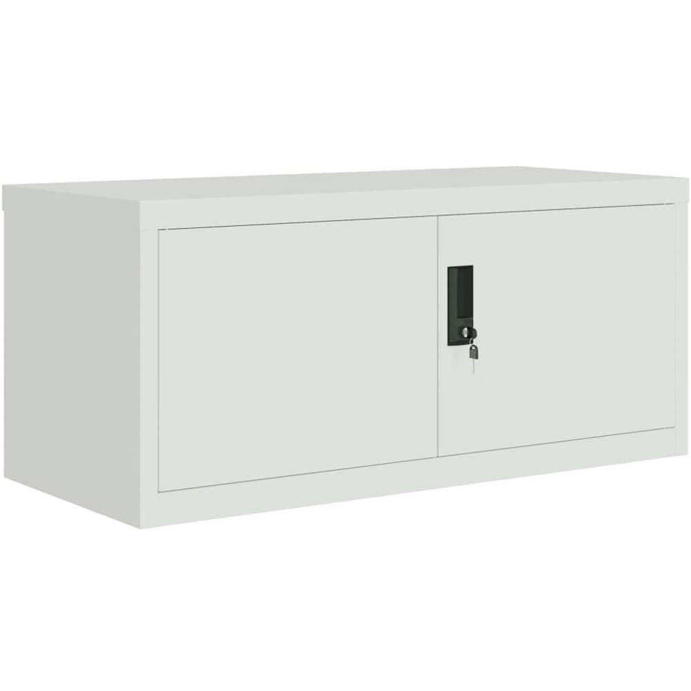 vidaXL 2 Door Light Grey Steel Filing Cabinet Set of 2 Image 3
