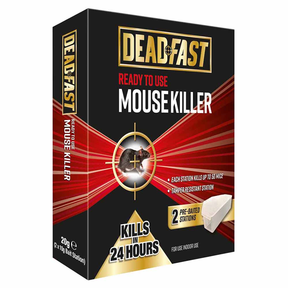 Deadfast Mouse Killer Bait Station 10g 2 Pack Image 1