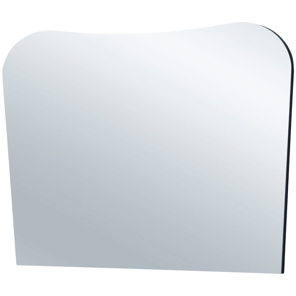 Yearn Contemporary Black Curved Overmantle Mirror 78 x 106cm Image 1