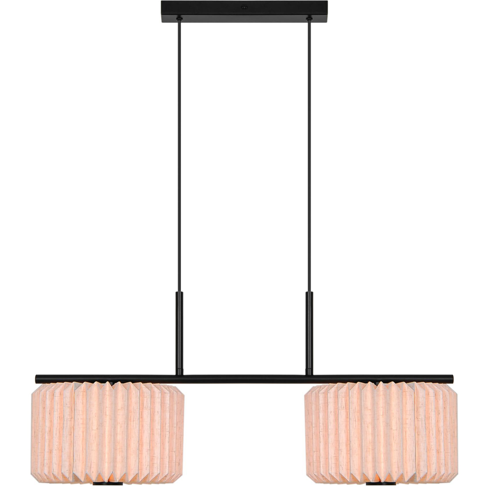 Nordlux Vivienne Dual Black Pleated Pendant Light Image 3