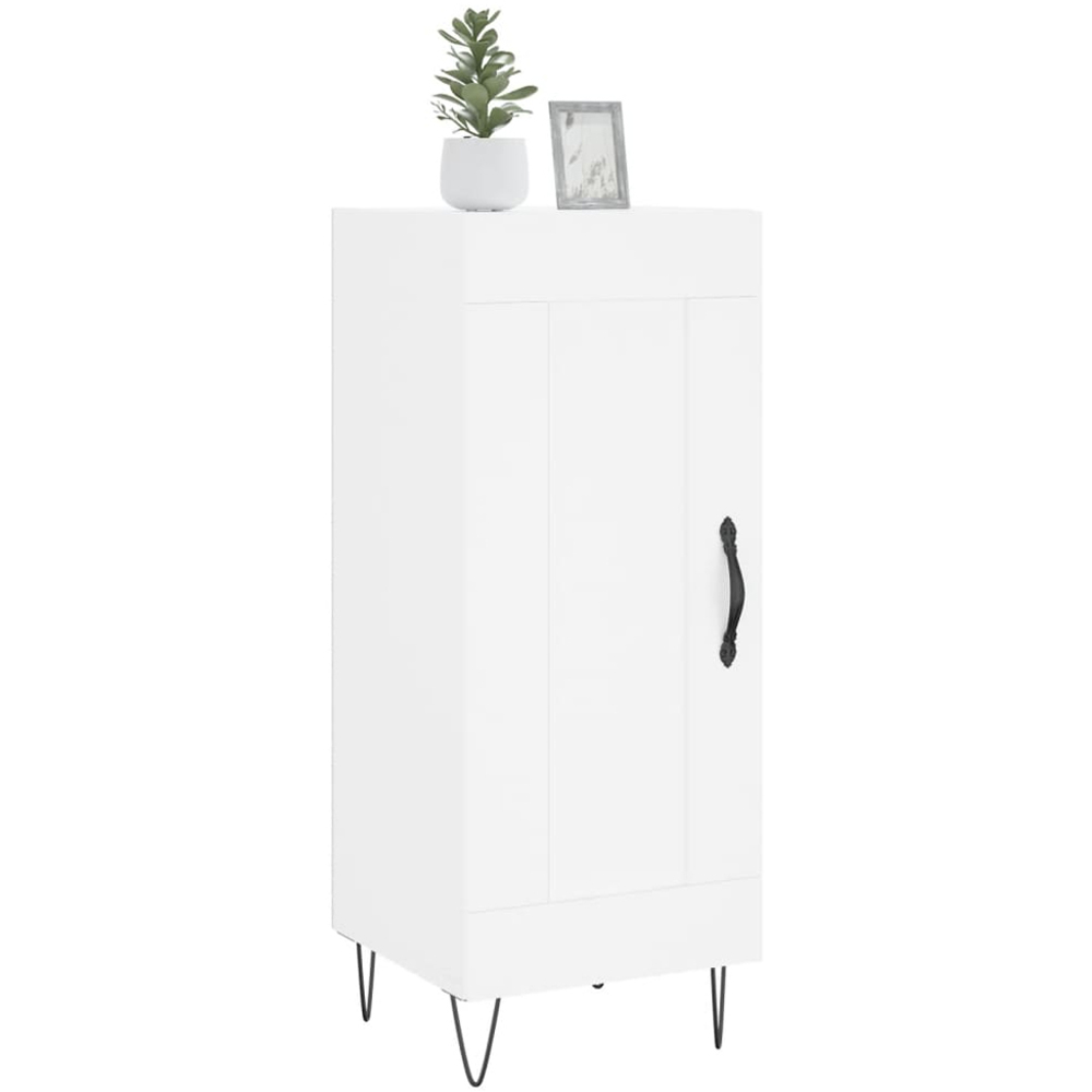 vidaXL Single Door White Sideboard Image 3