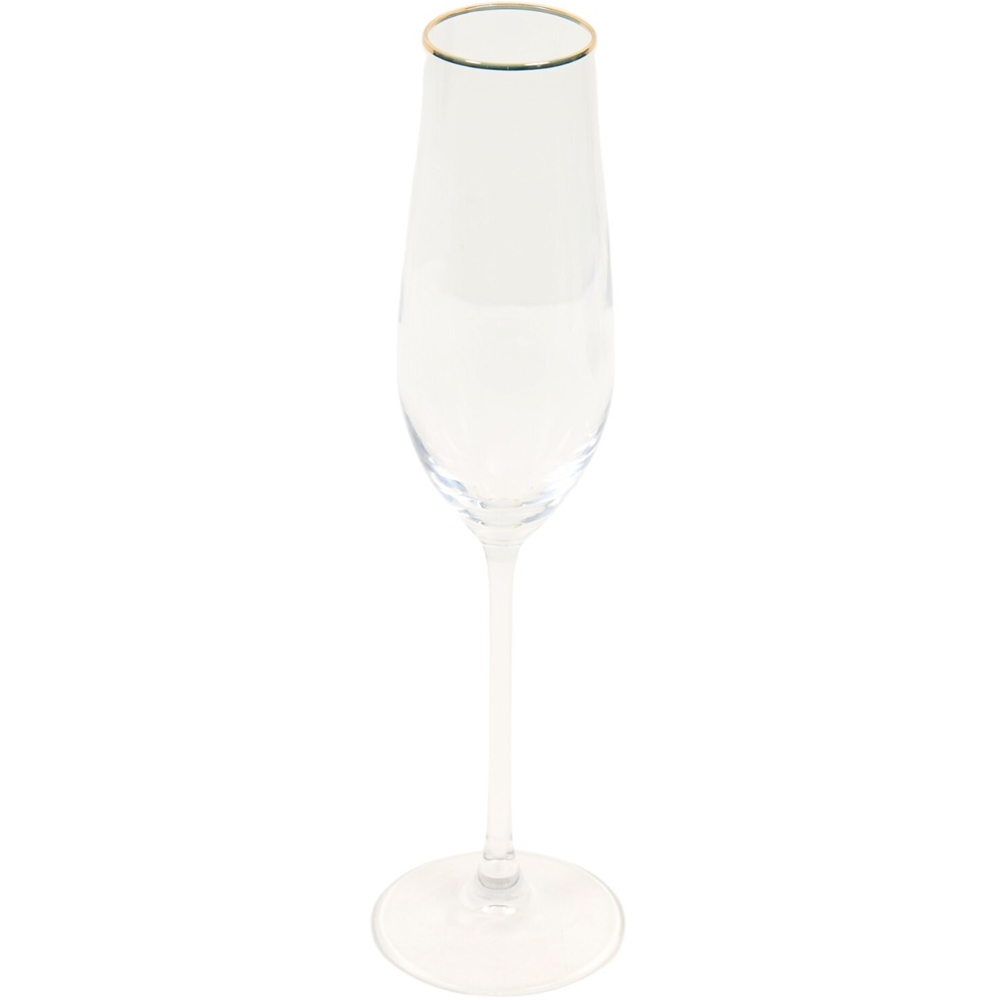 Pack of 4 Gold Rim Champagne Glasses Image 7